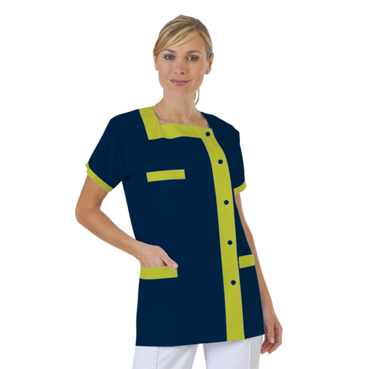 blouse-medicale-col-carre-a-personnaliser acheté - par Francoise - le 11-07-2023