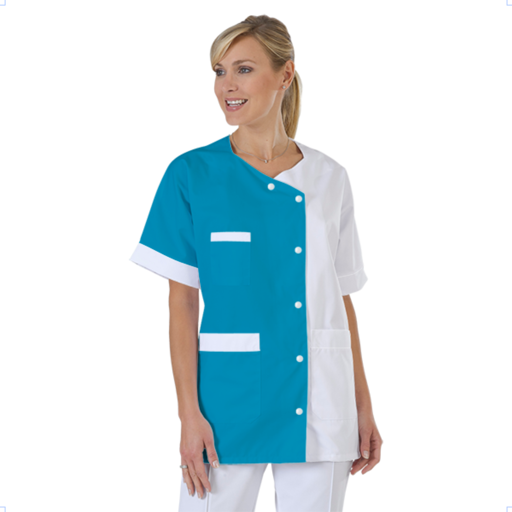 blouse-infirmiere-personnalise-col-trapeze acheté - par Thierry - le 03-11-2020