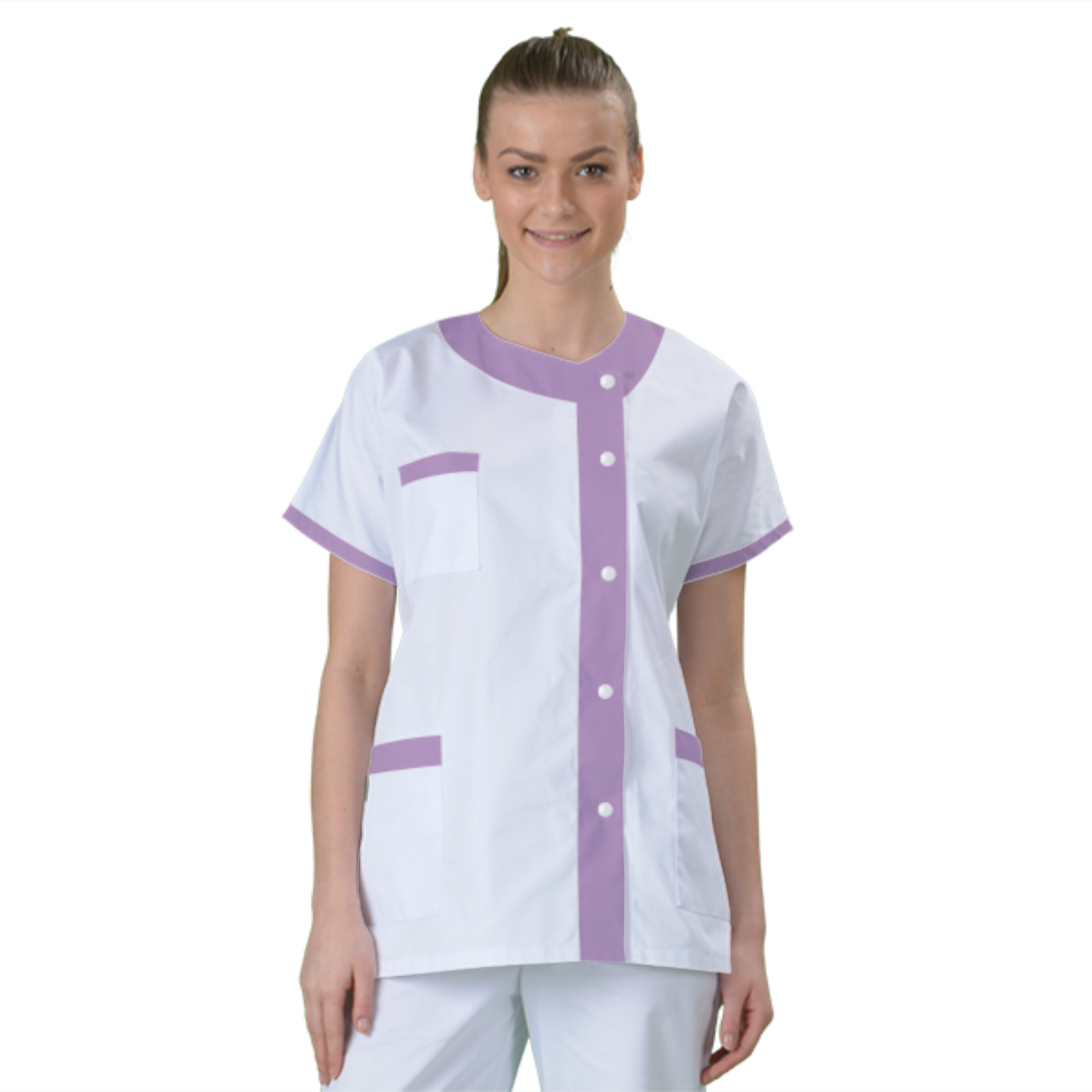 blouse-medicale-col-carre-a-personnaliser acheté - par Orlane - le 29-10-2020