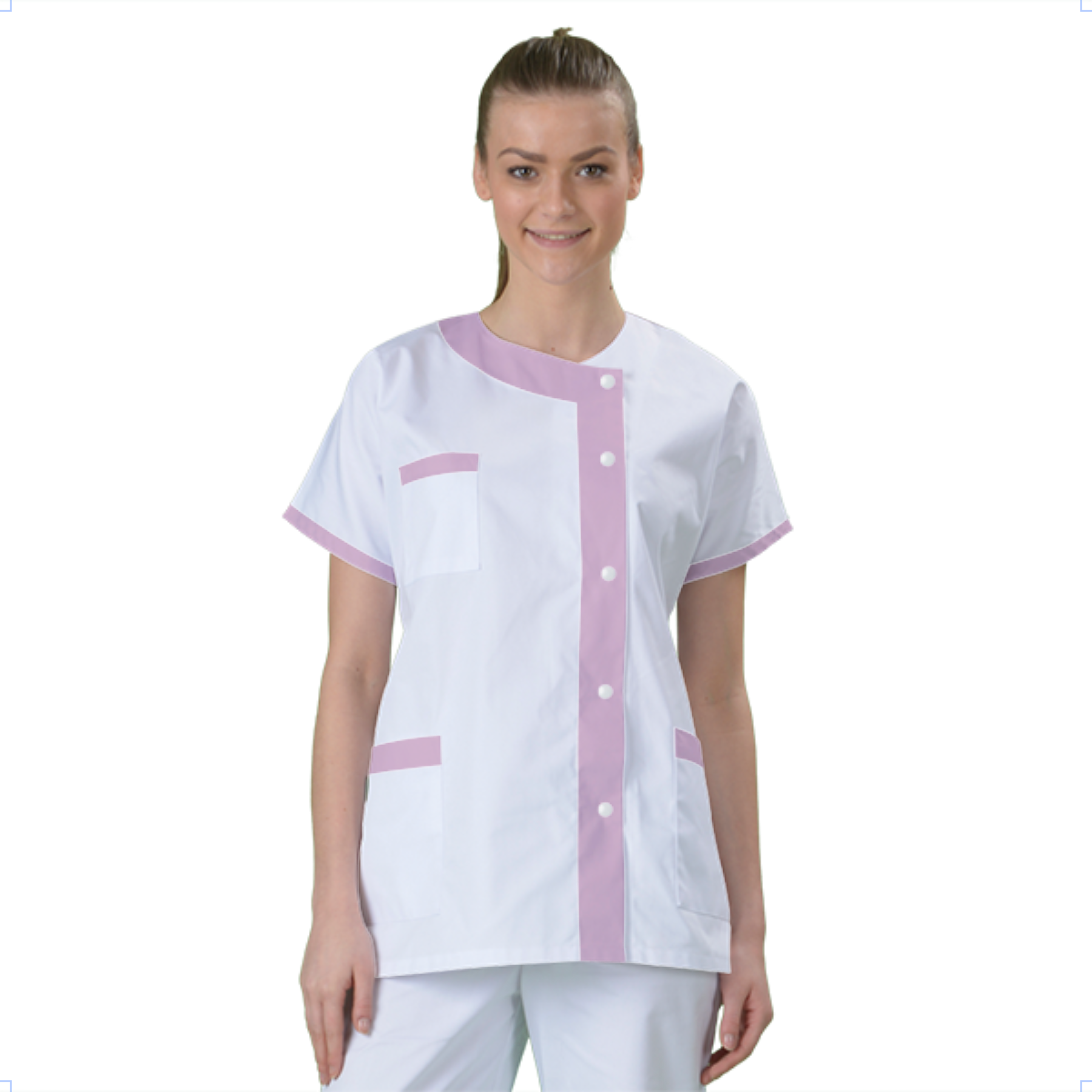 blouse-medicale-col-carre-a-personnaliser acheté - par Nelly - le 27-02-2020