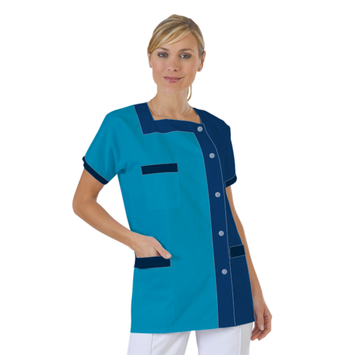 blouse-medicale-col-carre-a-personnaliser acheté - par Clara - le 14-02-2020