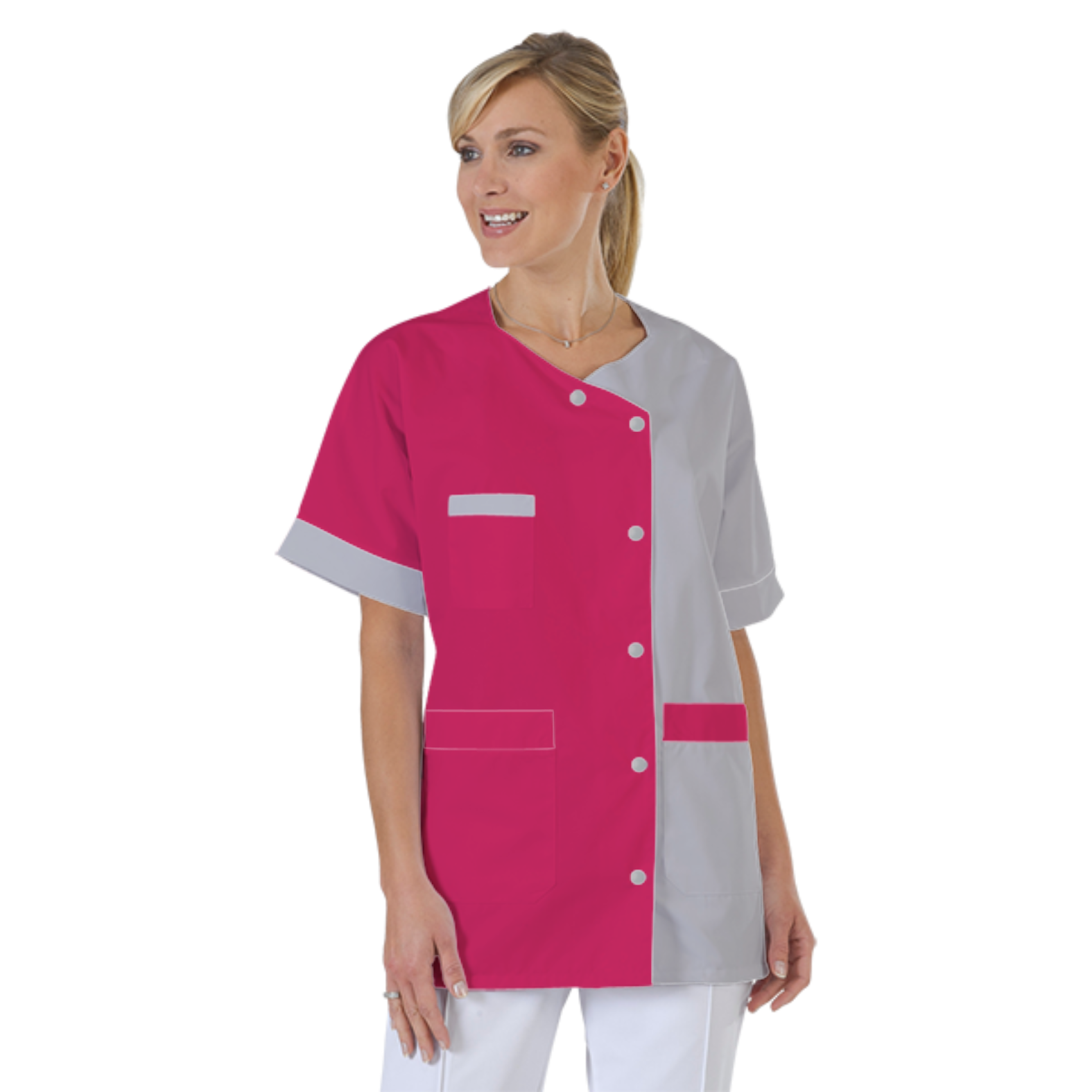 blouse-infirmiere-personnalise-col-trapeze acheté - par Philippine - le 31-10-2019