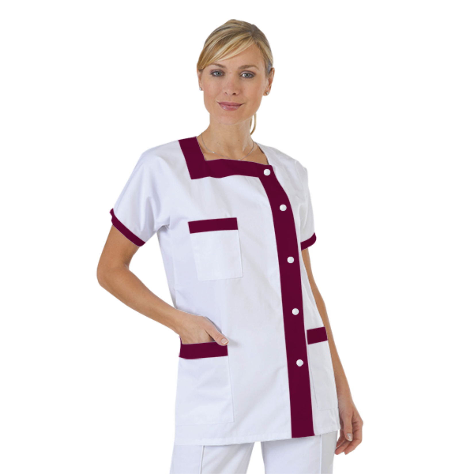 blouse-medicale-col-carre-a-personnaliser acheté - par Florence - le 18-04-2021