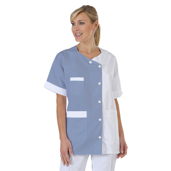 blouse-infirmiere-personnalise-col-trapeze acheté - par Laetitia - le 03-04-2022