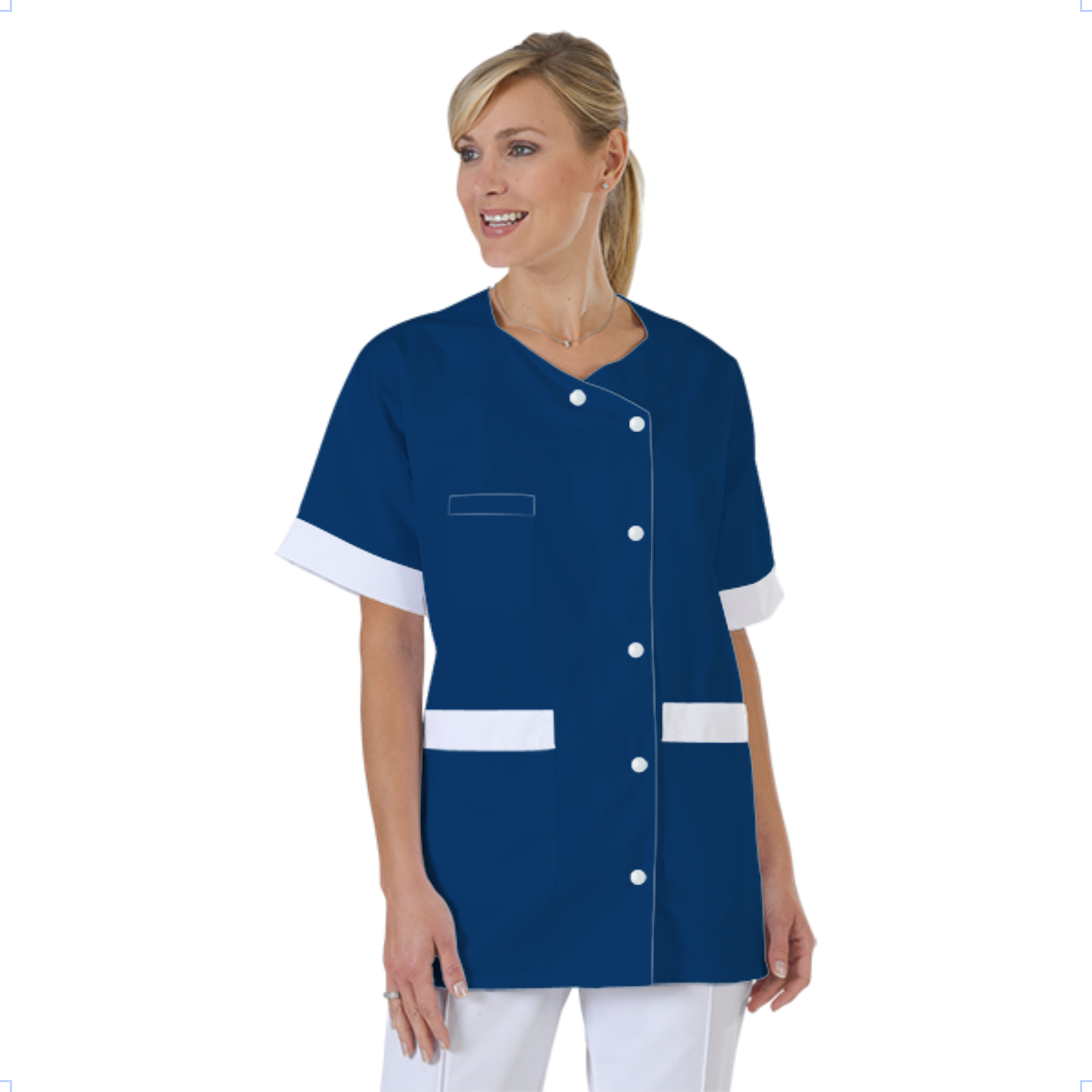 blouse-infirmiere-personnalise-col-trapeze acheté - par alice - le 23-04-2021