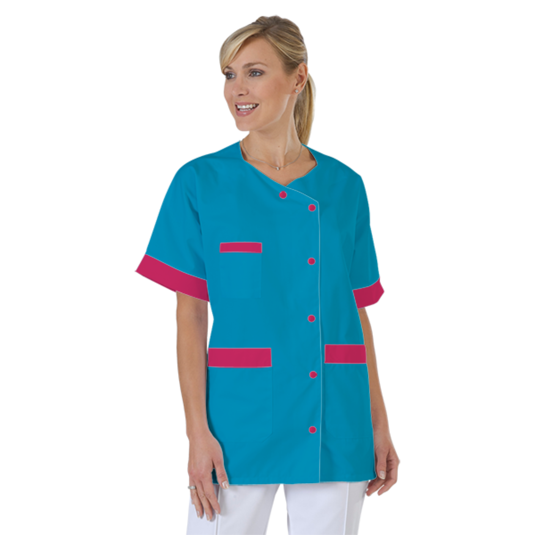 blouse-infirmiere-personnalise-col-trapeze acheté - par Marjorie  - le 28-12-2023