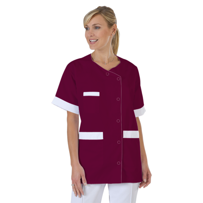 blouse-infirmiere-personnalise-col-trapeze acheté - par Aziliz - le 09-05-2020