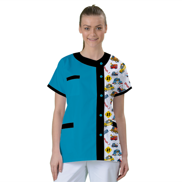 blouse-de-travail-personnalisee-tunique-medicale acheté - par Je Ris Je Guéris - le 07-12-2020