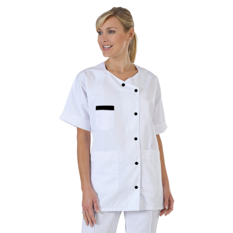 blouse-infirmiere-personnalise-col-trapeze acheté - par Aurelie - le 16-12-2016