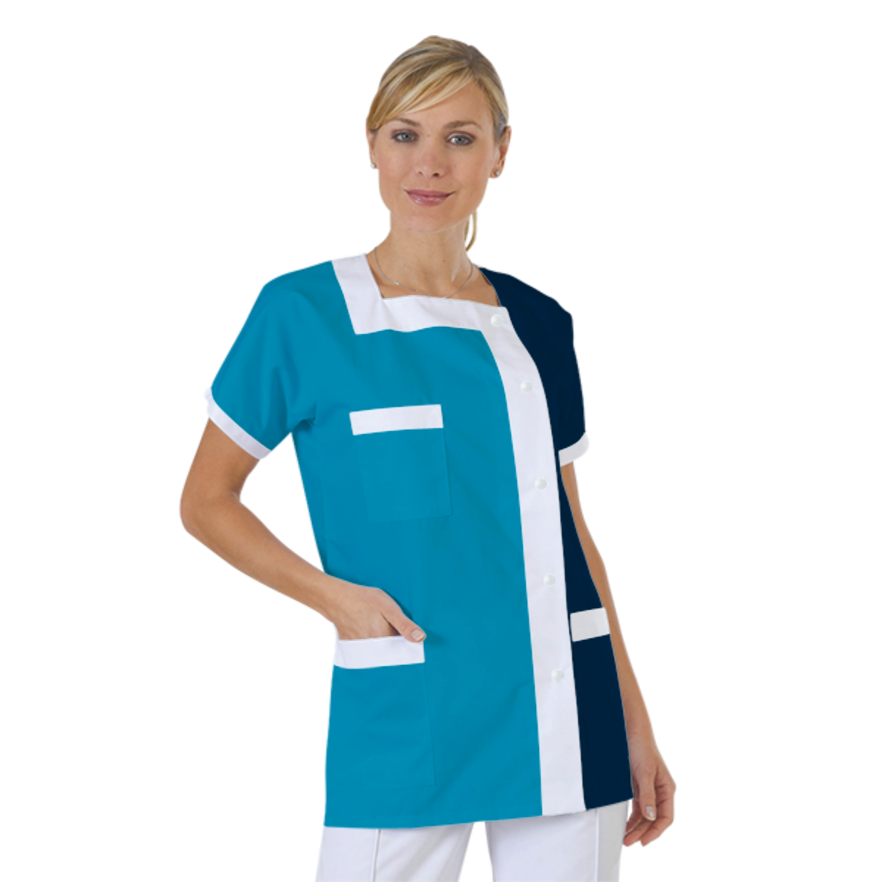 blouse-medicale-col-carre-a-personnaliser acheté - par Émilie - le 07-01-2022