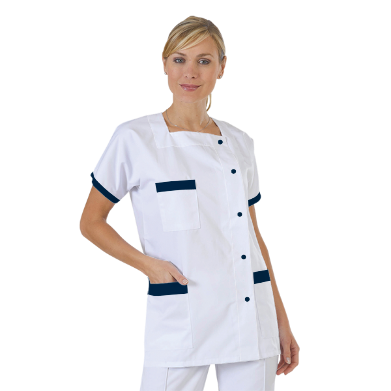 blouse-medicale-col-carre-a-personnaliser acheté - par Marta - le 01-01-2020