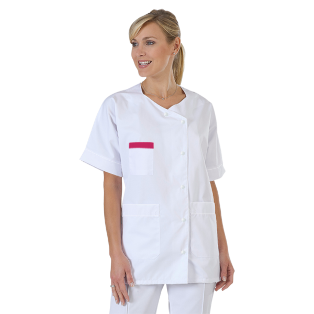 blouse-infirmiere-personnalise-col-trapeze acheté - par Carmen - le 27-02-2017