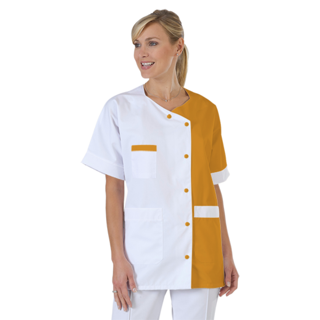 blouse-infirmiere-personnalise-col-trapeze acheté - par Gaelle  - le 23-08-2021
