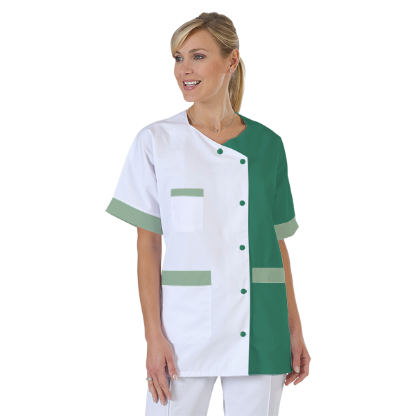 blouse-infirmiere-personnalise-col-trapeze acheté - par Catherine - le 23-04-2020