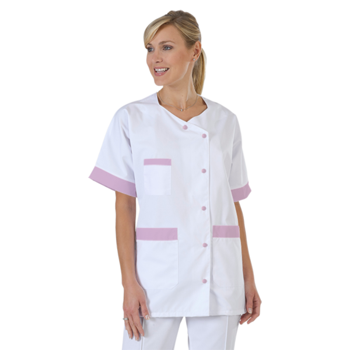 blouse-infirmiere-personnalise-col-trapeze acheté - par Claire - le 24-02-2022