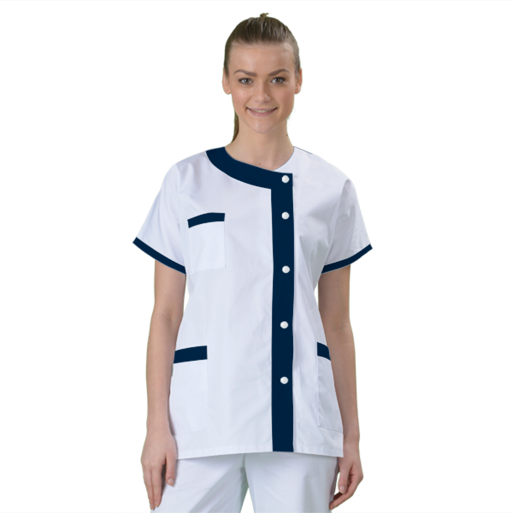 blouse-medicale-col-carre-a-personnaliser acheté - par Nathalie - le 08-10-2019