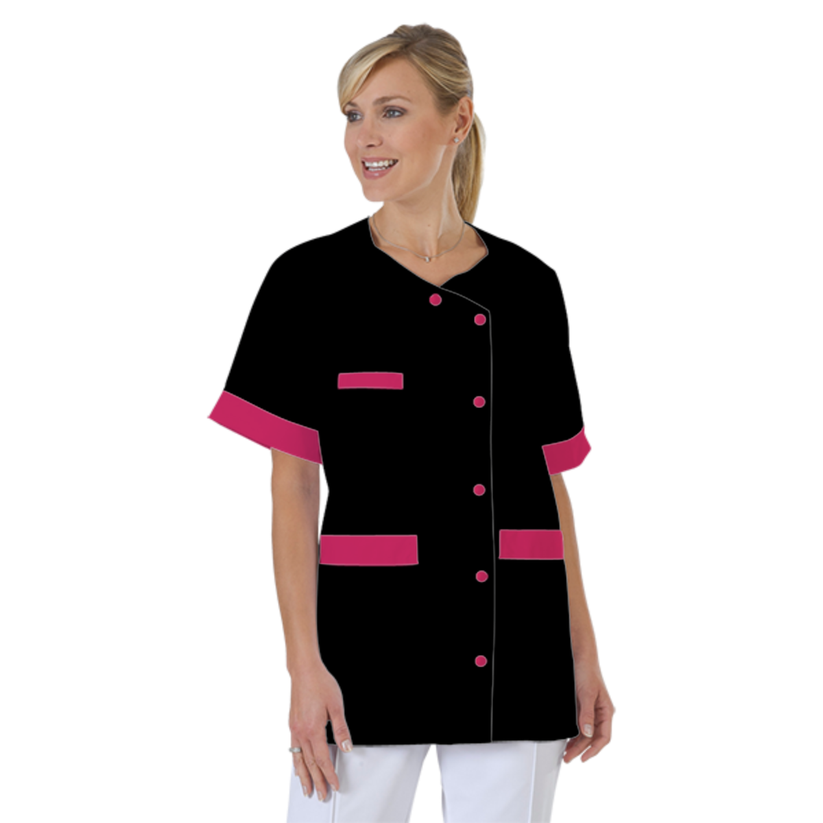 blouse-infirmiere-personnalise-col-trapeze acheté - par Levert  - le 17-03-2019