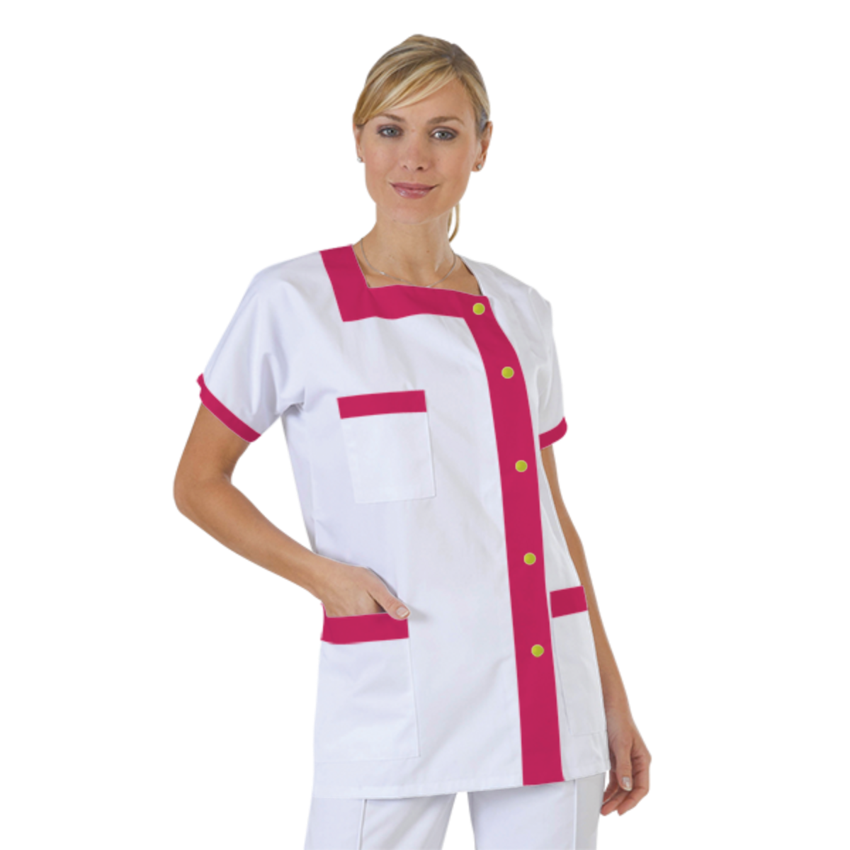 blouse-medicale-col-carre-a-personnaliser acheté - par Cayol - le 30-03-2018