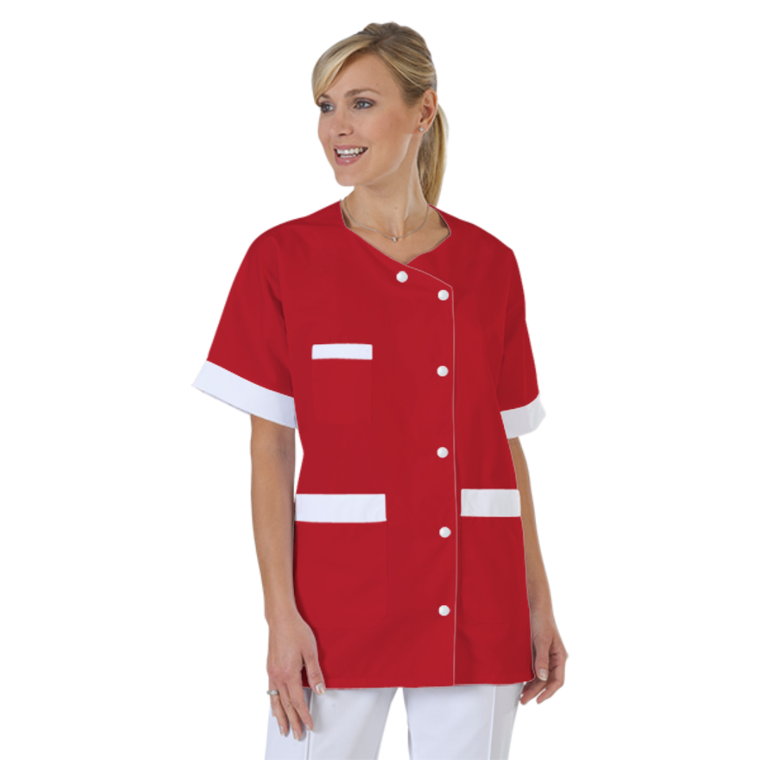 blouse-infirmiere-personnalise-col-trapeze acheté - par Gaelle  - le 23-08-2021