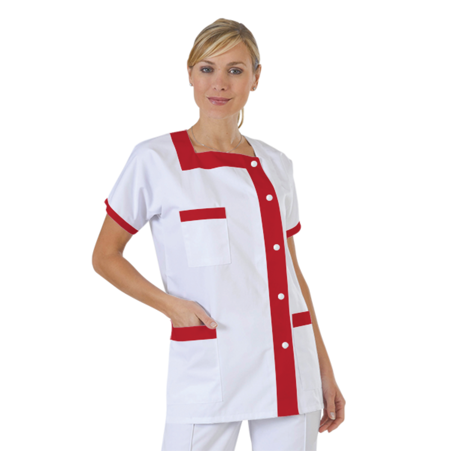 blouse-medicale-col-carre-a-personnaliser acheté - par Marion - le 28-01-2022