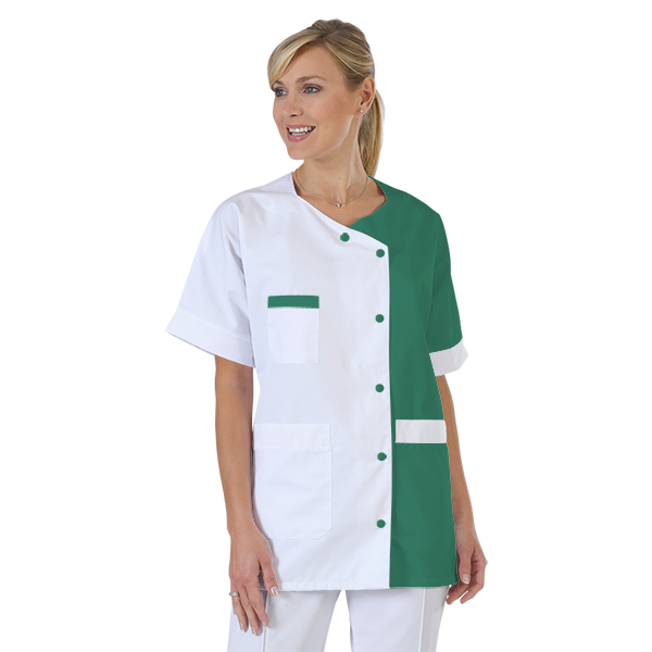 blouse-infirmiere-personnalise-col-trapeze acheté - par Delphine - le 06-12-2021