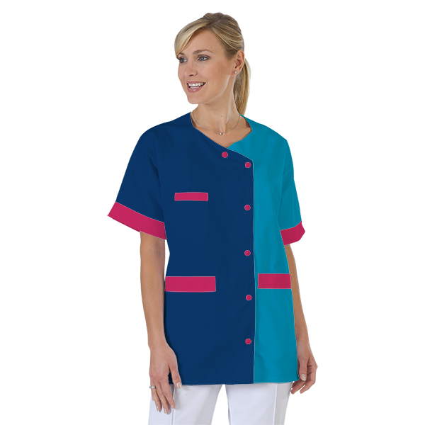 blouse-infirmiere-personnalise-col-trapeze acheté - par Bénédicte - le 24-04-2020