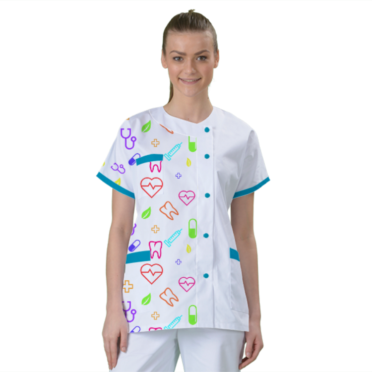 blouse-de-travail-personnalisee-tunique-medicale acheté - par hebert - le 31-10-2022