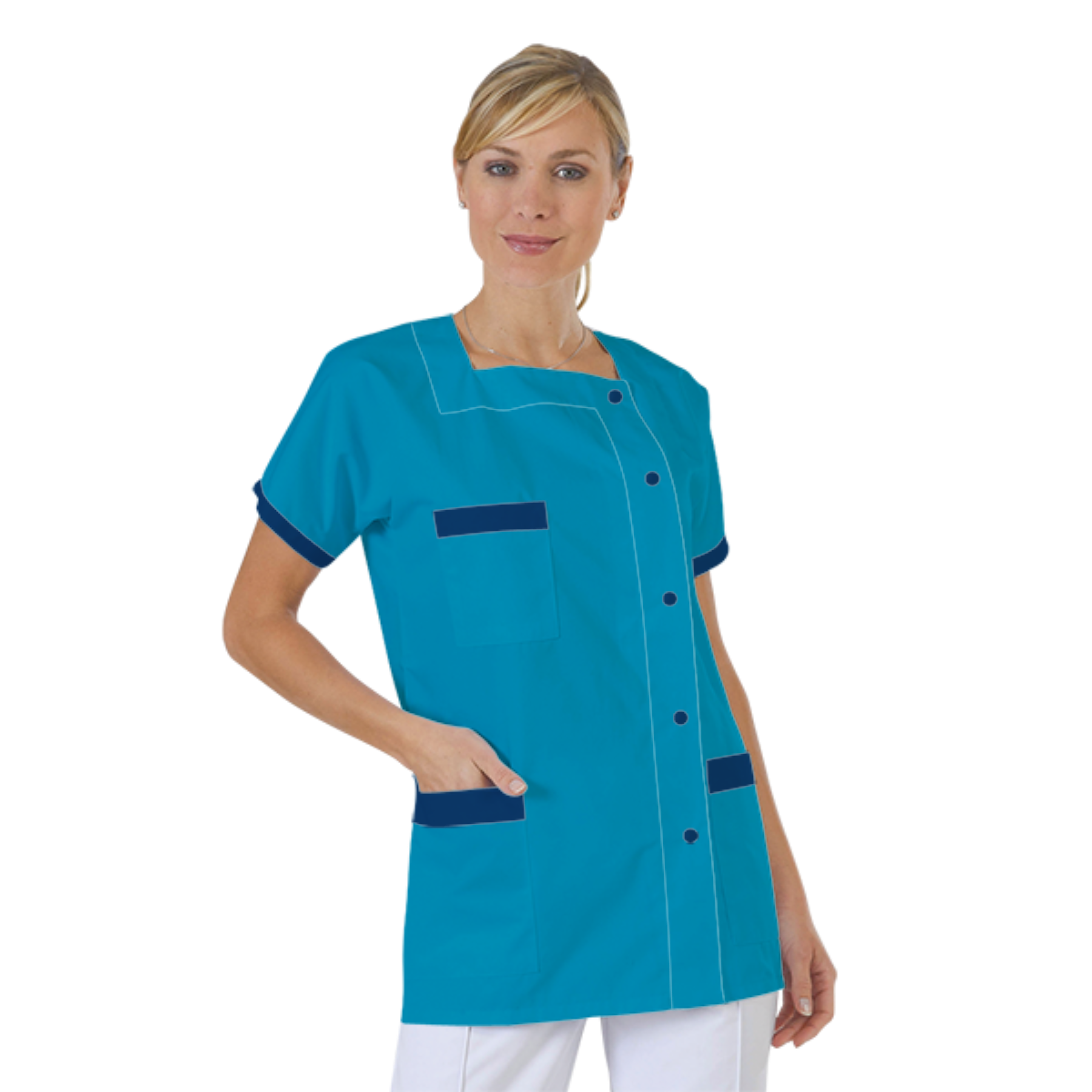 blouse-medicale-col-carre-a-personnaliser acheté - par Emilie - le 01-10-2018