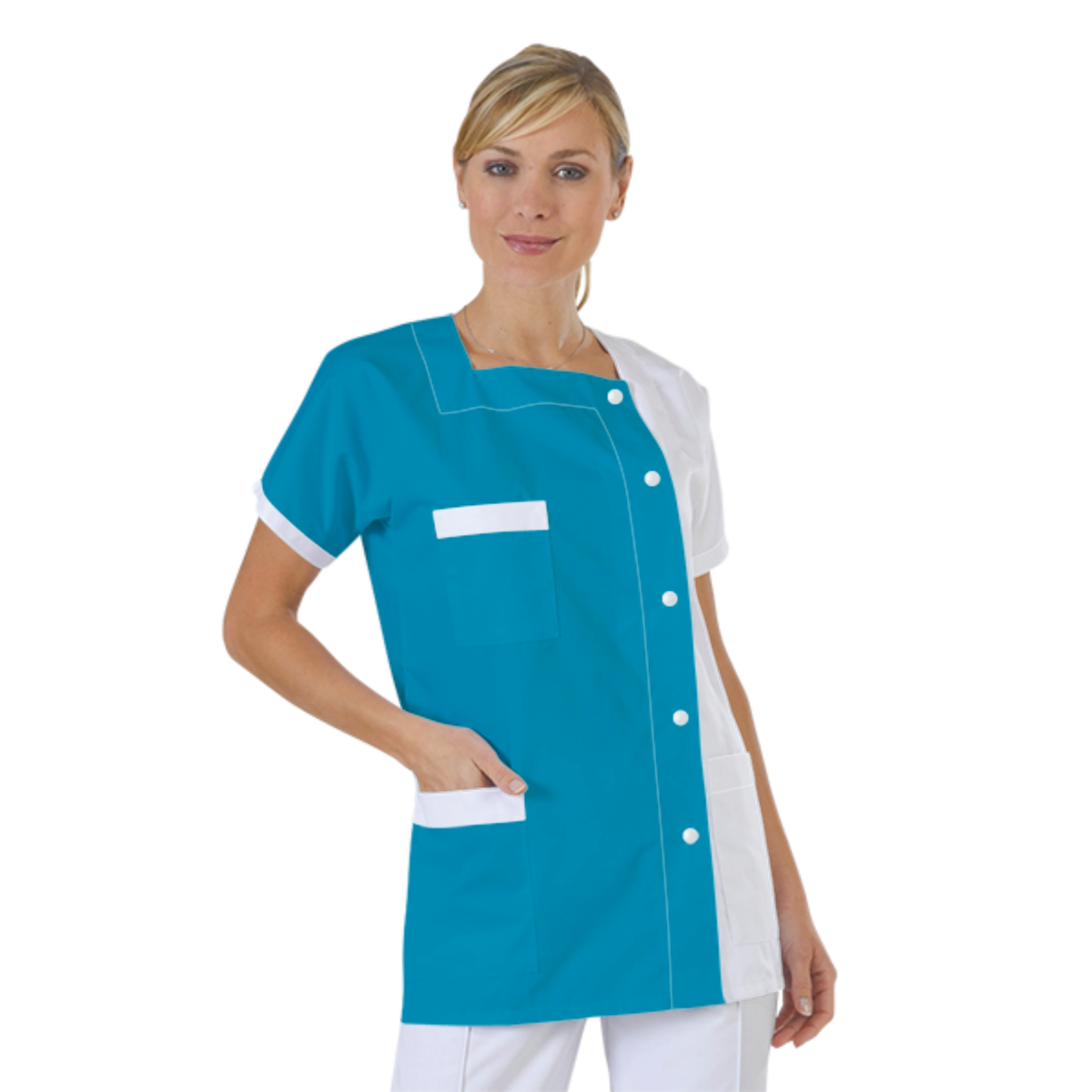 blouse-medicale-col-carre-a-personnaliser acheté - par Christine - le 27-09-2021