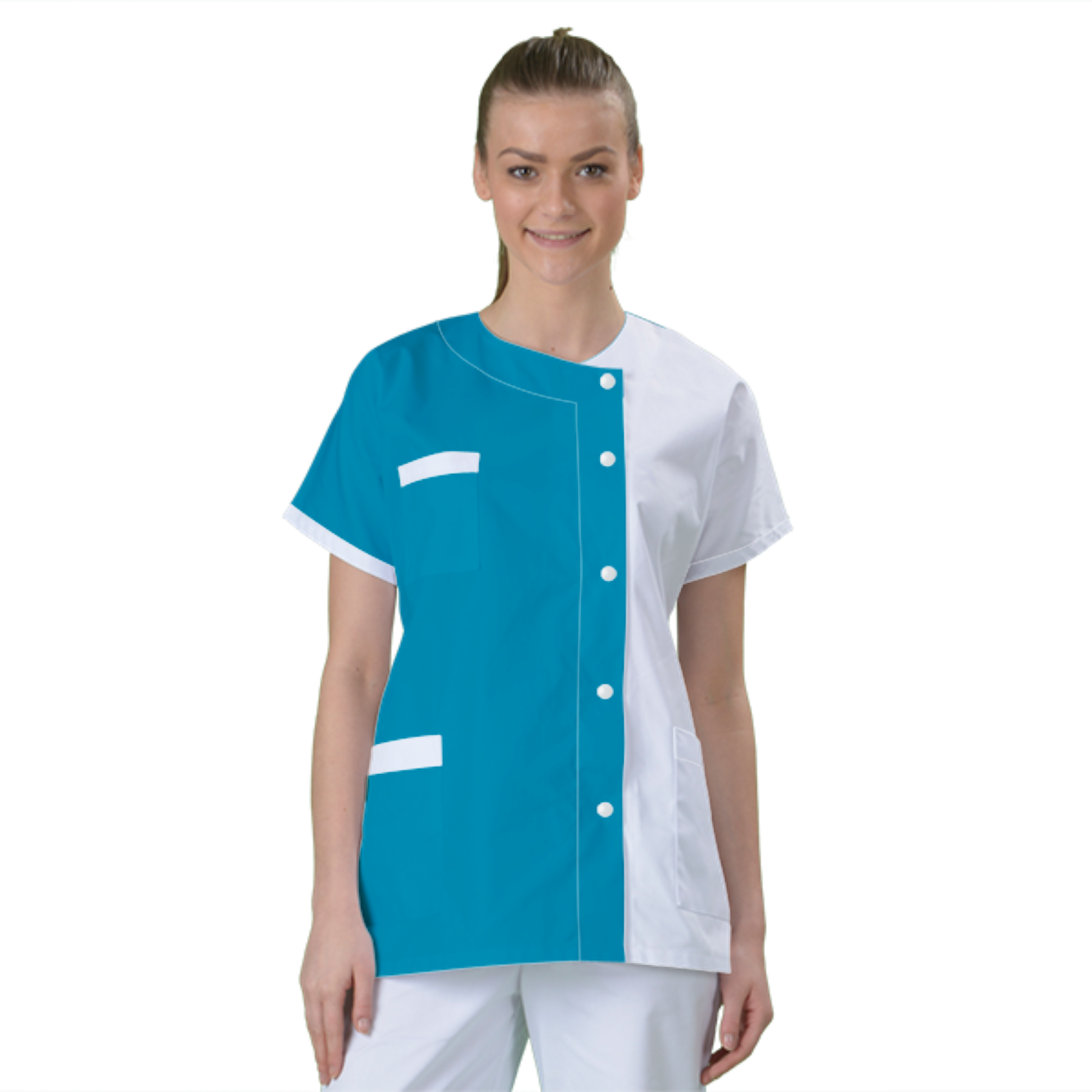 blouse-medicale-col-carre-a-personnaliser acheté - par Christine - le 27-09-2021