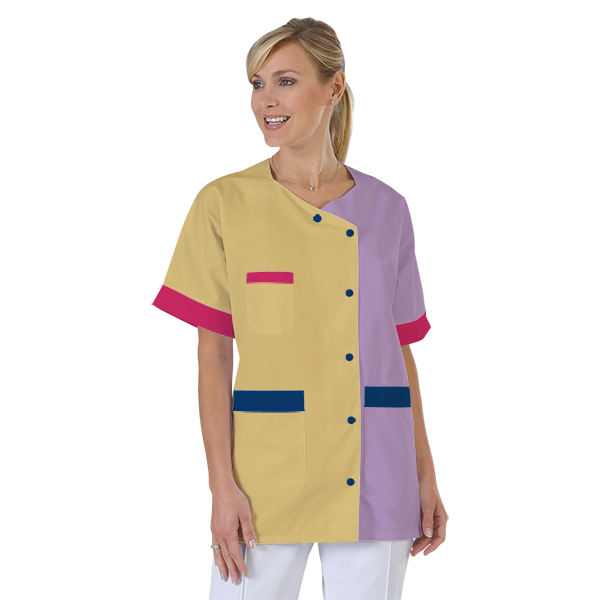 blouse-infirmiere-personnalise-col-trapeze acheté - par marie-claude - le 13-02-2017