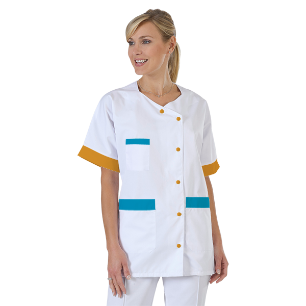 blouse-infirmiere-personnalise-col-trapeze acheté - par Francette  - le 18-11-2020