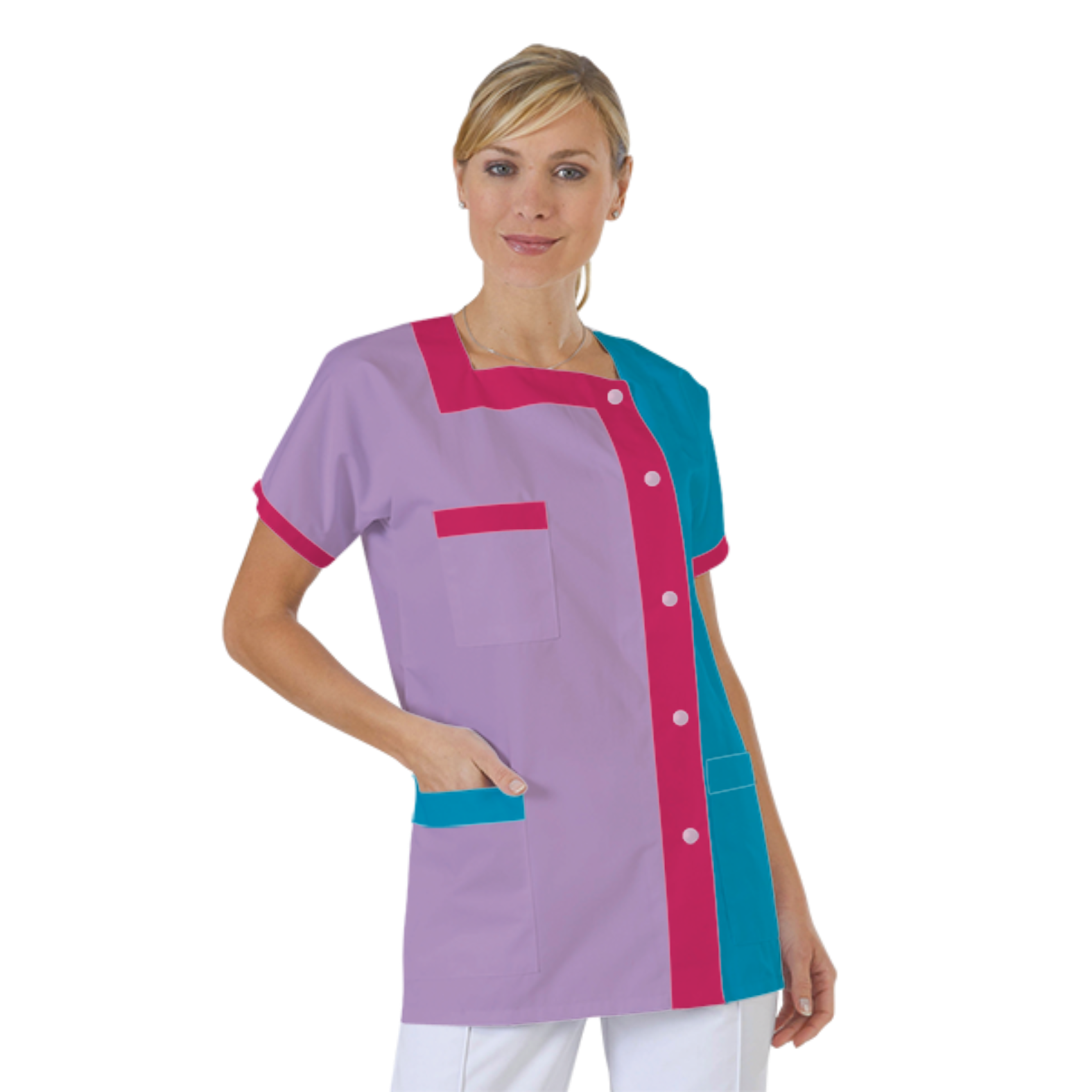 blouse-medicale-col-carre-a-personnaliser acheté - par Severine - le 03-10-2021