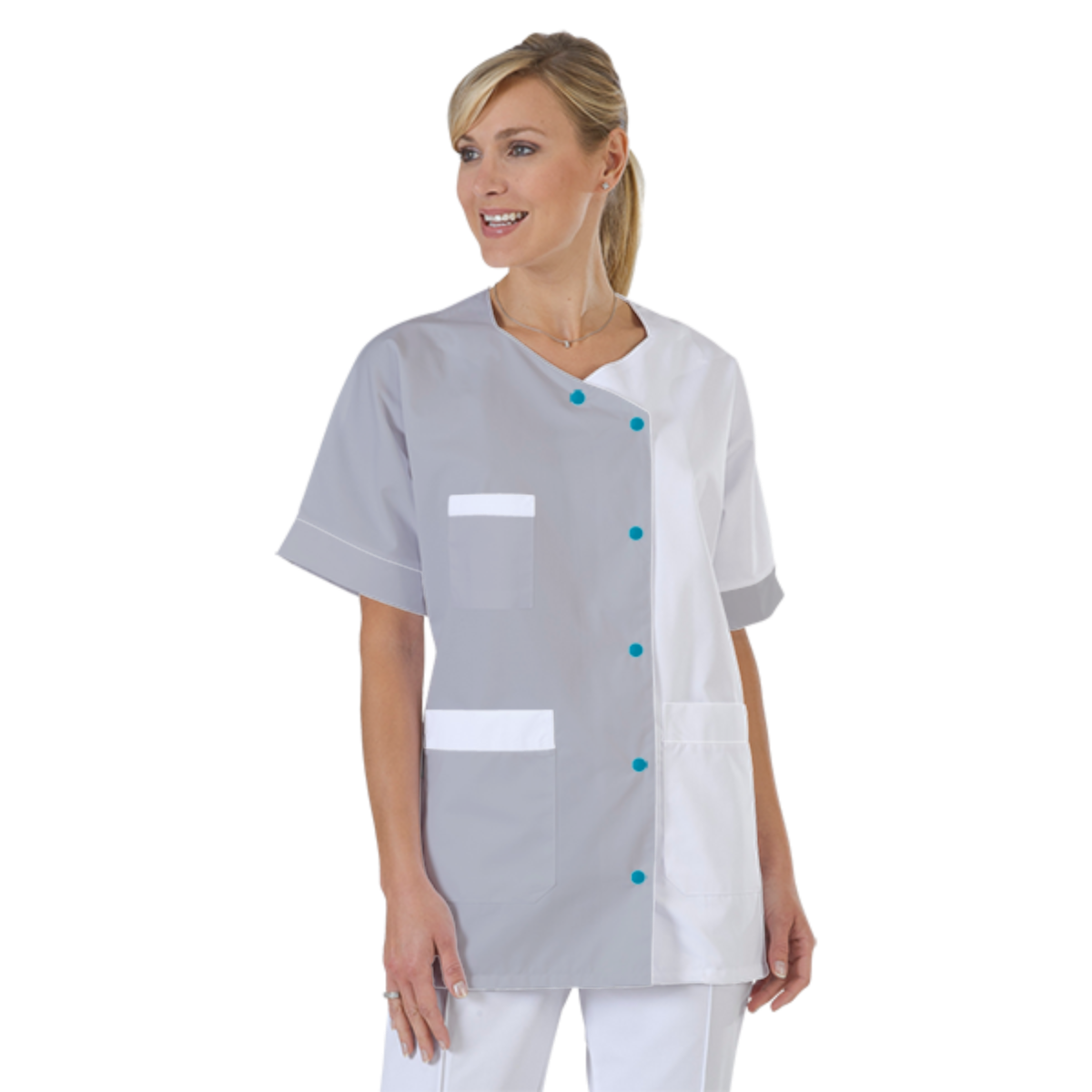 blouse-infirmiere-personnalise-col-trapeze acheté - par Agnes - le 08-09-2022