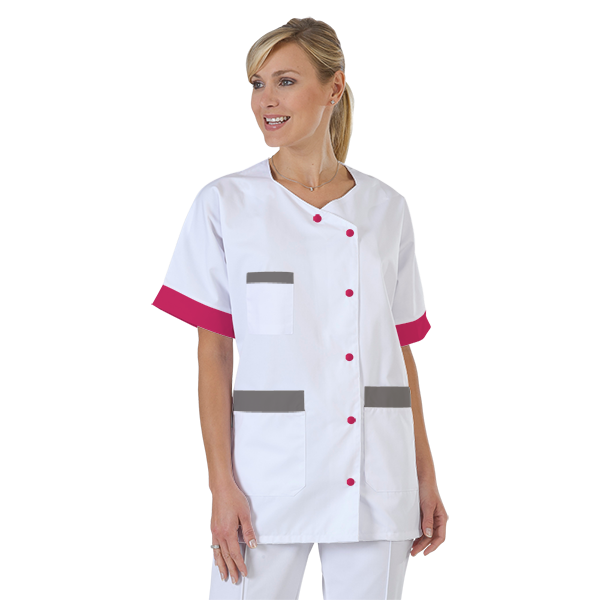blouse-infirmiere-personnalise-col-trapeze acheté - par Marion - le 12-04-2017