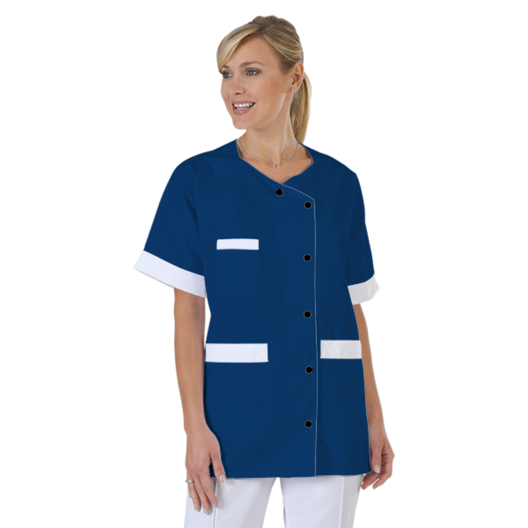 blouse-infirmiere-personnalise-col-trapeze acheté - par Camille - le 01-09-2021