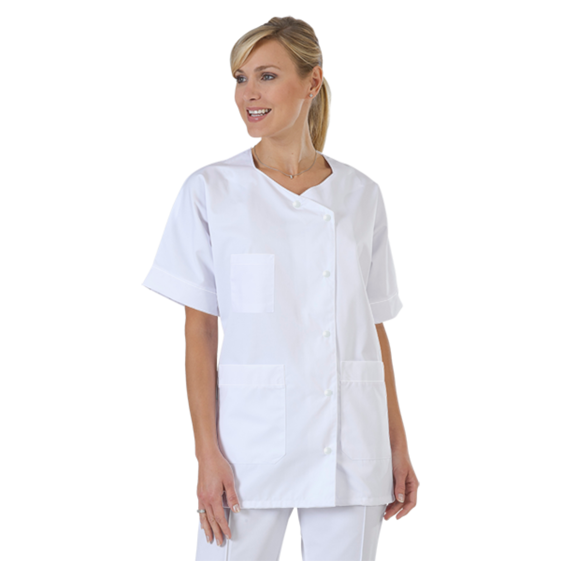 blouse-infirmiere-personnalise-col-trapeze acheté - par Marie - le 10-08-2023