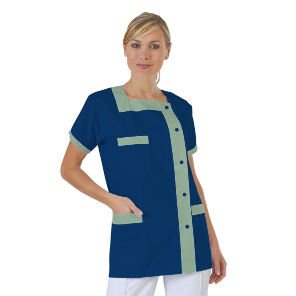 blouse-medicale-col-carre-a-personnaliser acheté - par Charlotte - le 24-11-2022