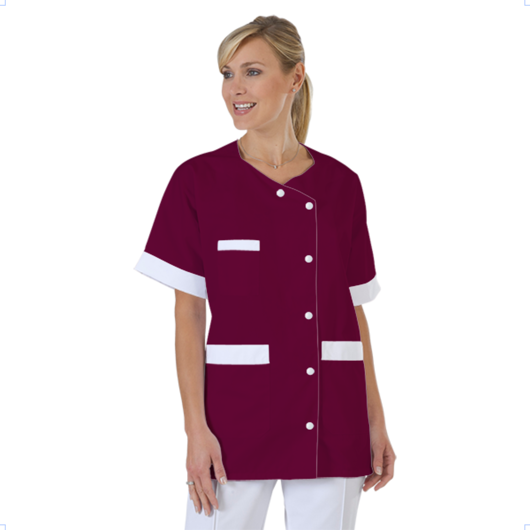 blouse-infirmiere-personnalise-col-trapeze acheté - par Maé - le 13-03-2022