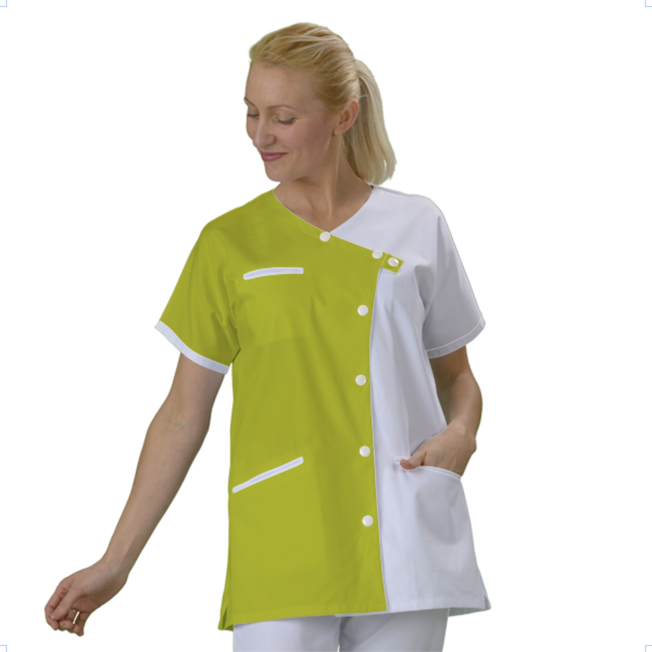 Blouse médicale courte personnalisable