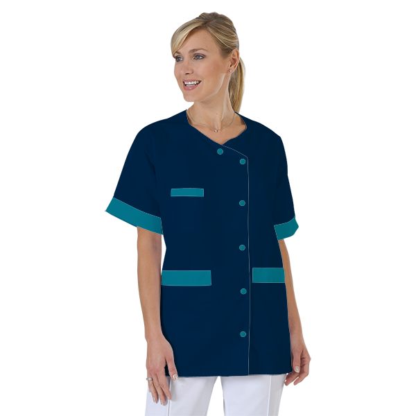blouse-infirmiere-personnalise-col-trapeze acheté - par Laetitia - le 28-05-2021