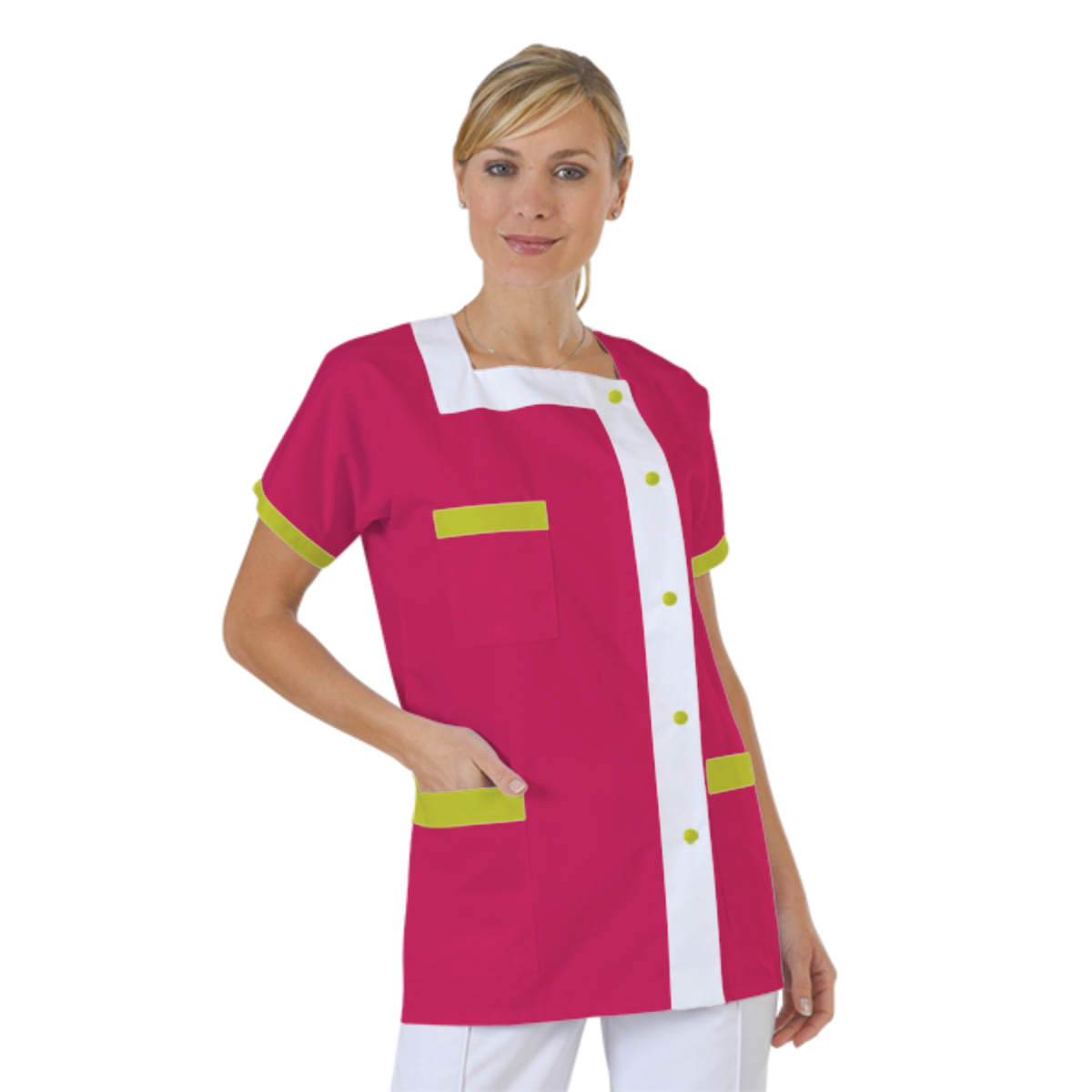 blouse-medicale-col-carre-a-personnaliser acheté - par Cayol - le 30-03-2018