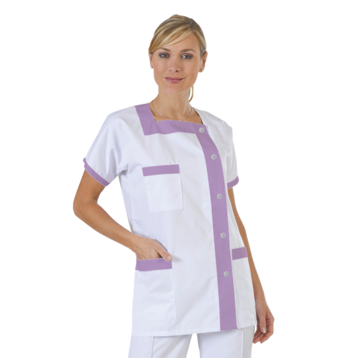 blouse-medicale-col-carre-a-personnaliser acheté - par Amandine - le 03-08-2018