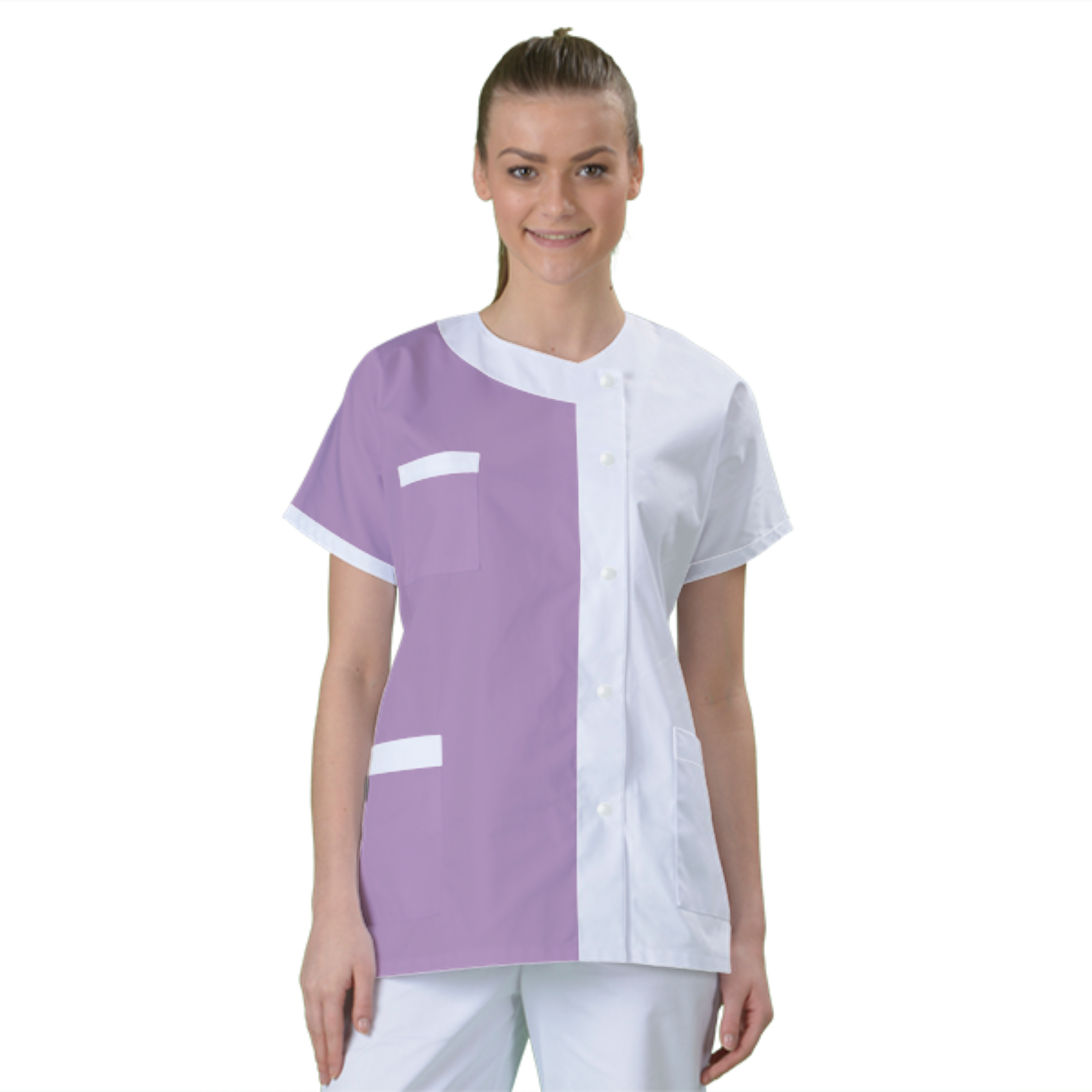 blouse-medicale-col-carre-a-personnaliser acheté - par Sabrina - le 19-10-2021