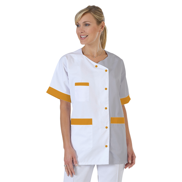 blouse-infirmiere-personnalise-col-trapeze acheté - par Kim - le 02-06-2023