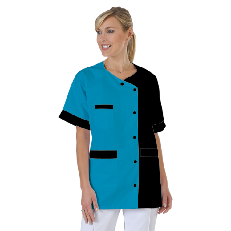 blouse-infirmiere-personnalise-col-trapeze acheté - par Aurelie - le 10-11-2021