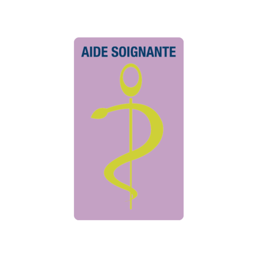 Caducée aide soignante personnalisable