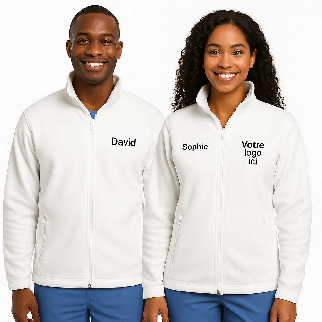 Veste polaire blanche