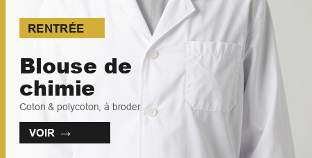 Blouse de laboratoire blanche a broder