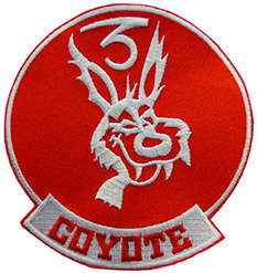 Ecusson brodé, exemple Coyote